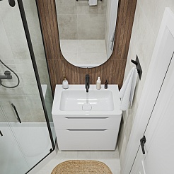 Vivon Тумба с раковиной Shelly 70 белая матовая – фотография-2